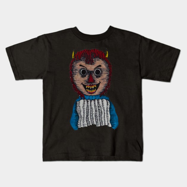 Demon Doll Kids T-Shirt by tiger1oo